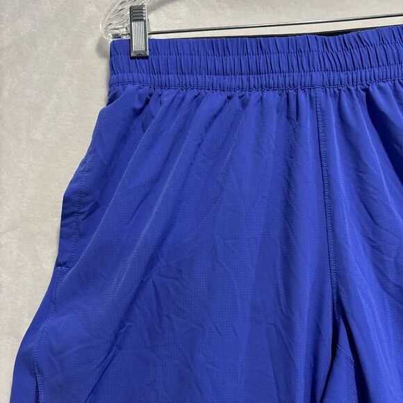 Under Armour Elevated Woven 2.0 Purple Blue Men's Large Fitted Athletic Shorts - Picture 2 of 14